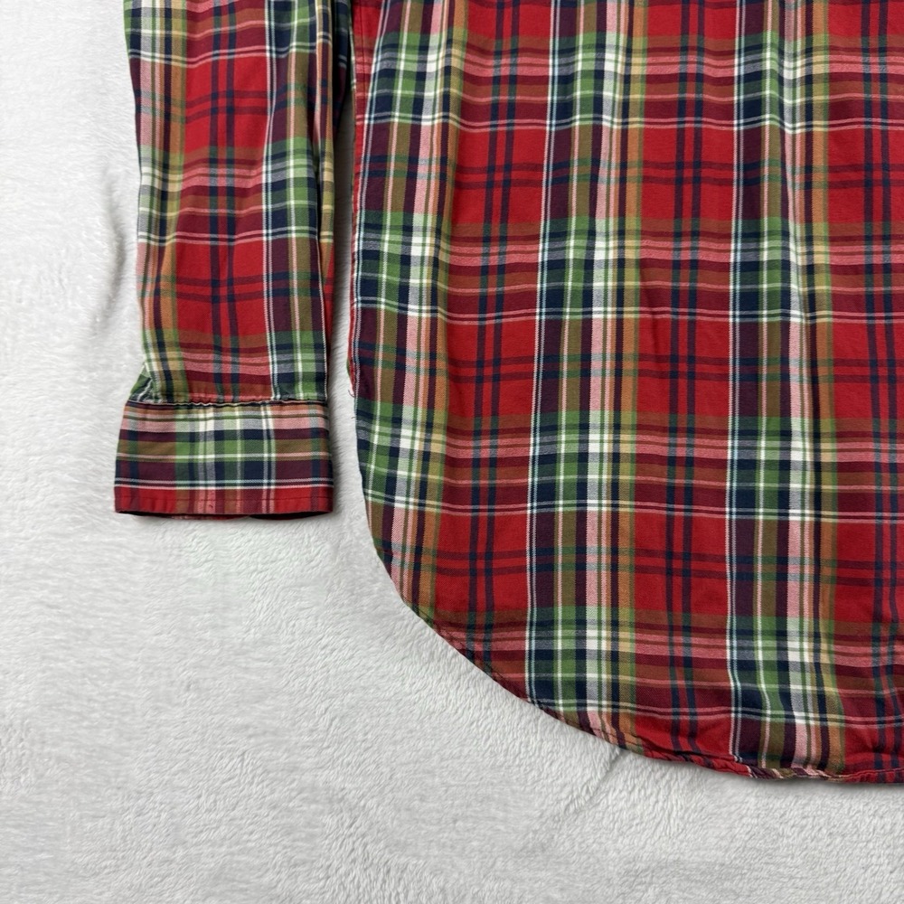 Ralph Lauren Shirt Mens Large Red Plaid Button Down Pony Classic Fit Preppy - Picture 9 of 14